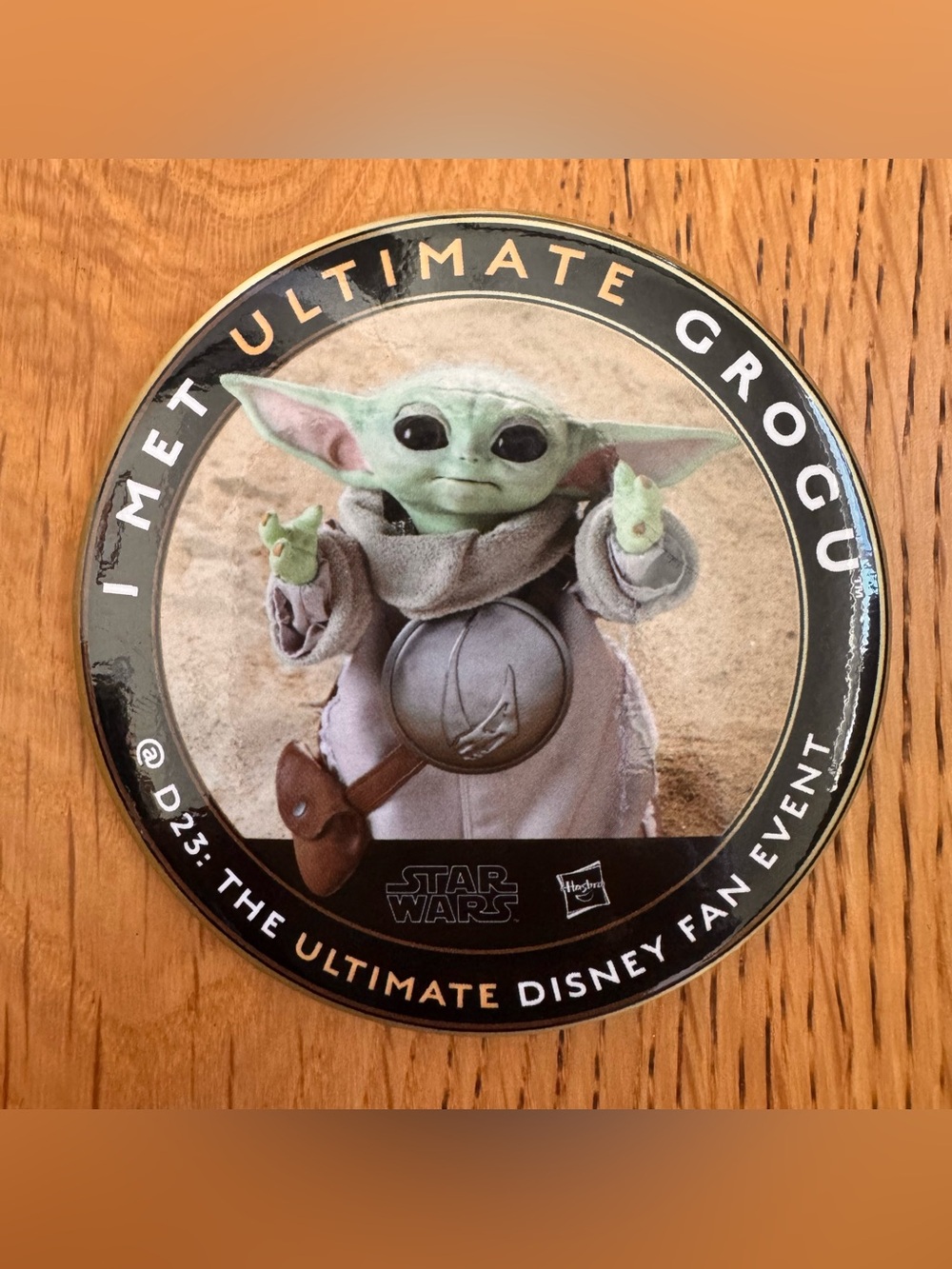D23 THE ULTIMATE FAN EVENT 2026 THE CHILD I MET ULTIMATE GROGU BUTTON PIN